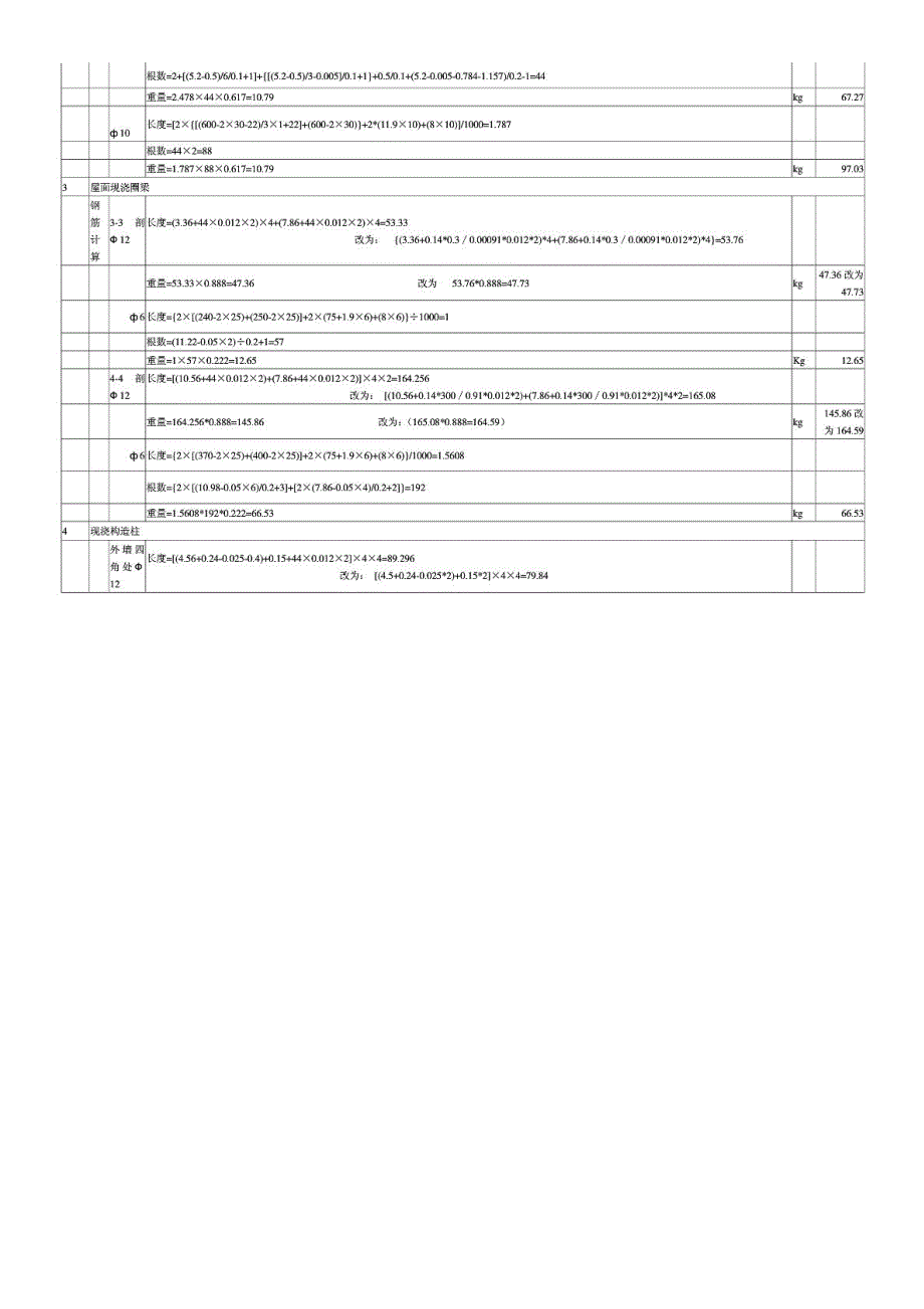 施工图预算钢筋工程量计算表_第2页