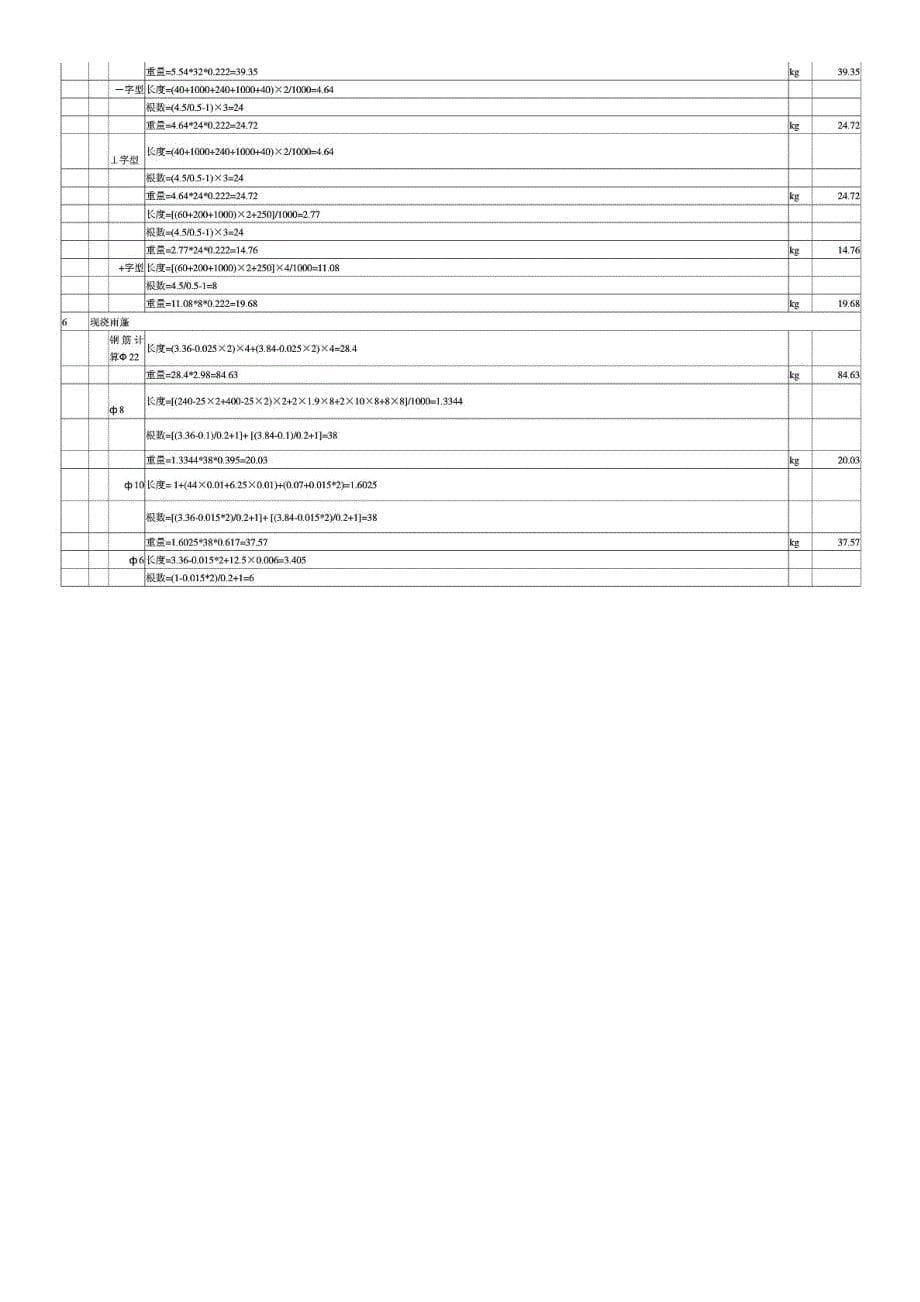 施工图预算钢筋工程量计算表_第5页