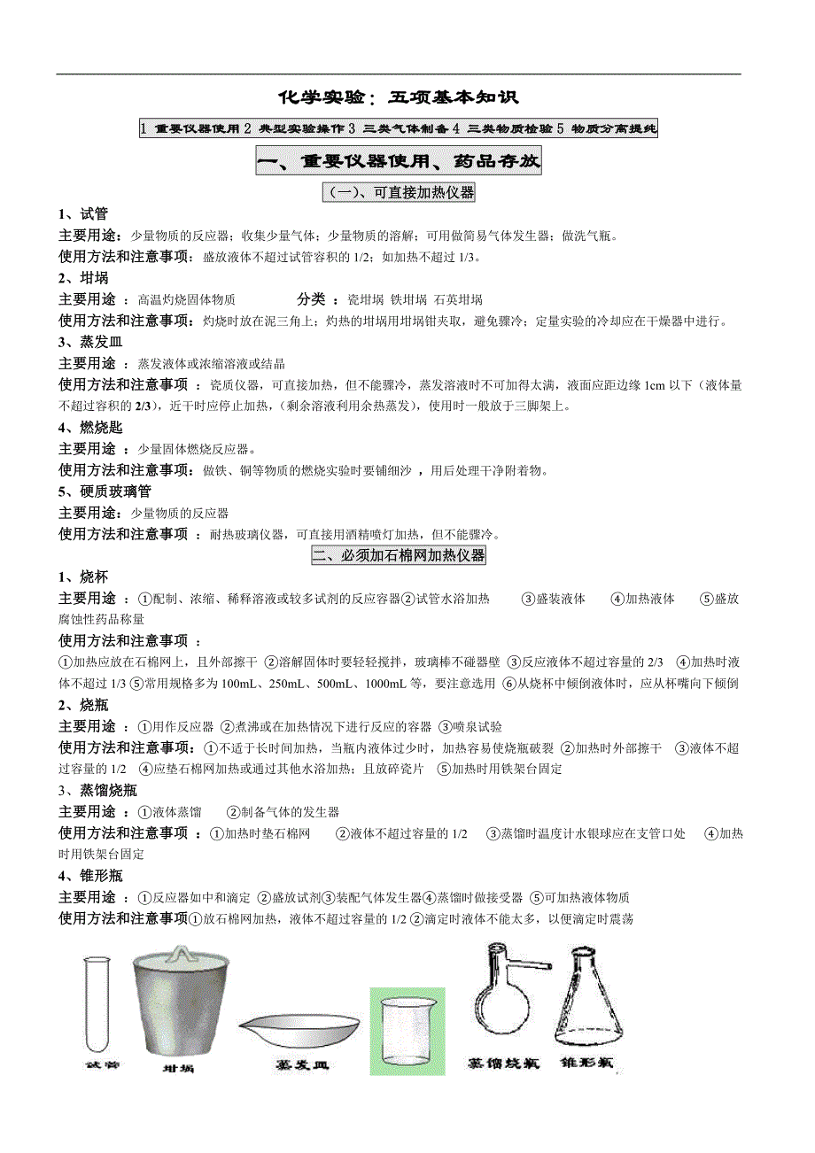 高考化学实验复习精品资料_第1页