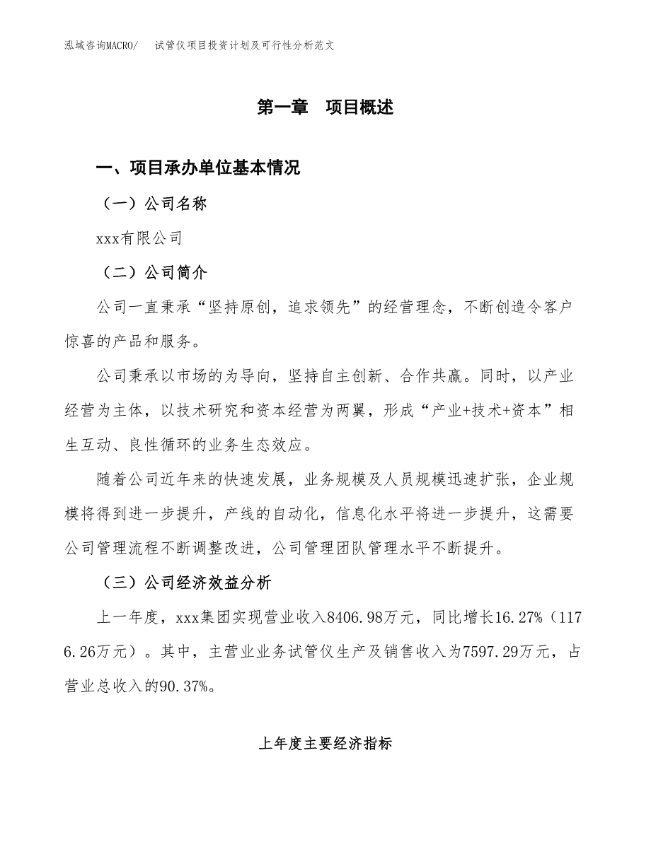 试管仪项目投资计划及可行性分析范文_第4页