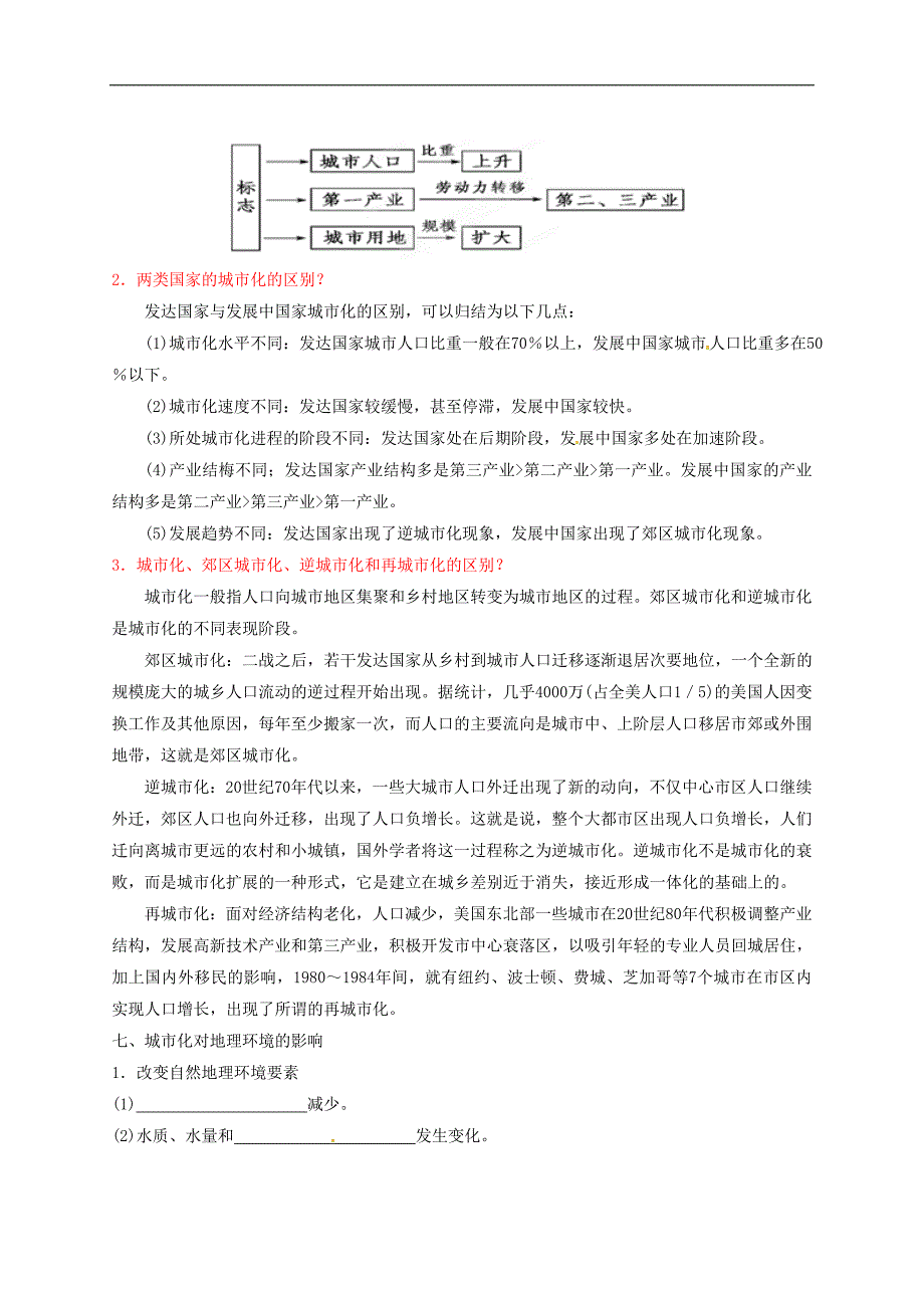 高考地理精品复习资料专题14城市与城市化教师版_第4页