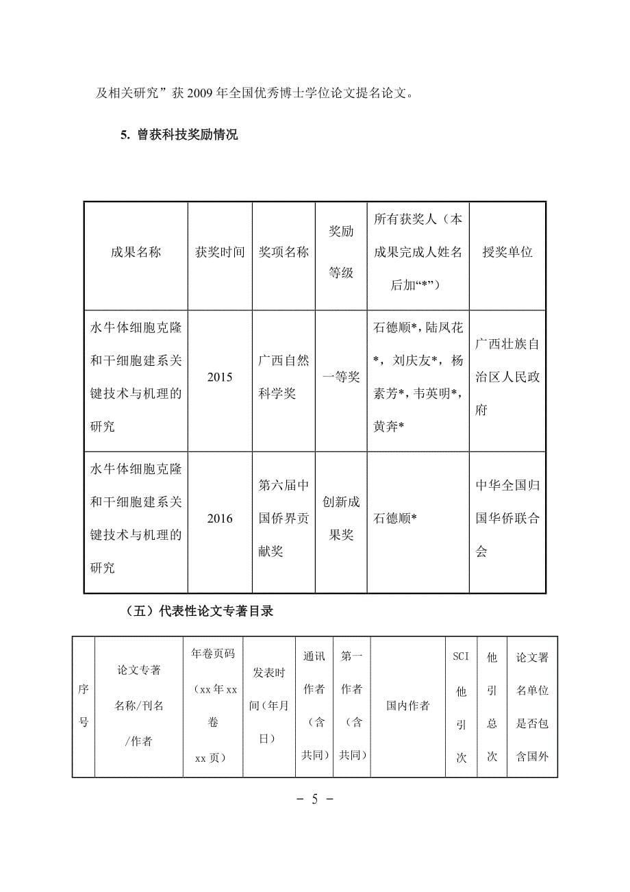 水牛体细胞克隆和干细胞建系关键技术与机理-广西科技厅国家科技进步奖推荐书_第5页