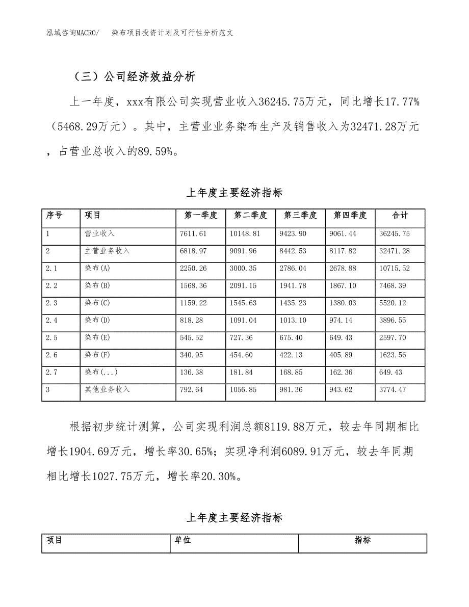 染布项目投资计划及可行性分析范文_第5页