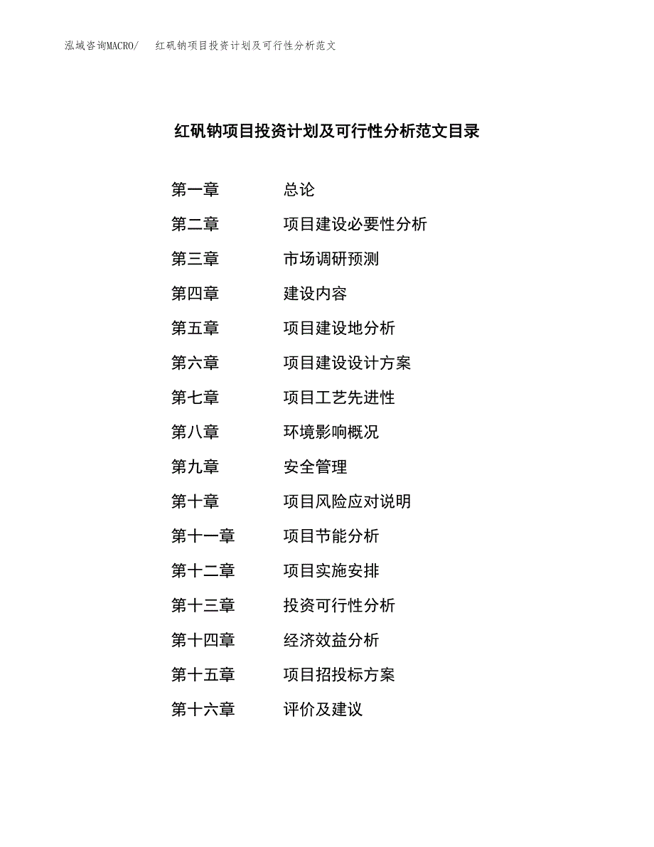 红矾钠项目投资计划及可行性分析范文_第4页