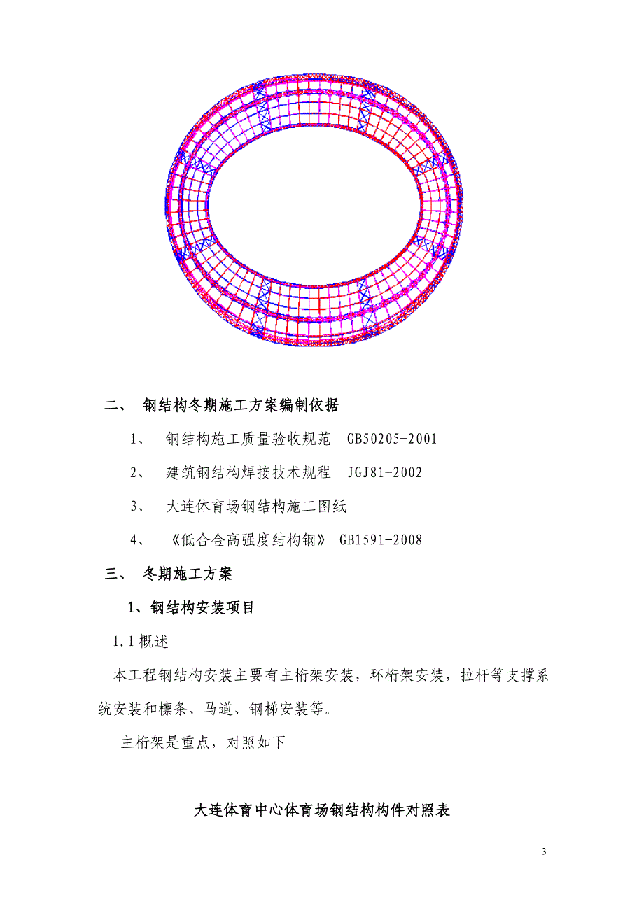 大连体育场钢结构冬季施工方案_第3页