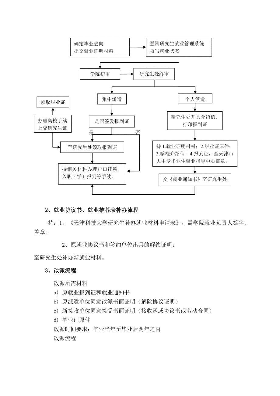 天津科技大学-年毕业研究生就业手续流程_第5页