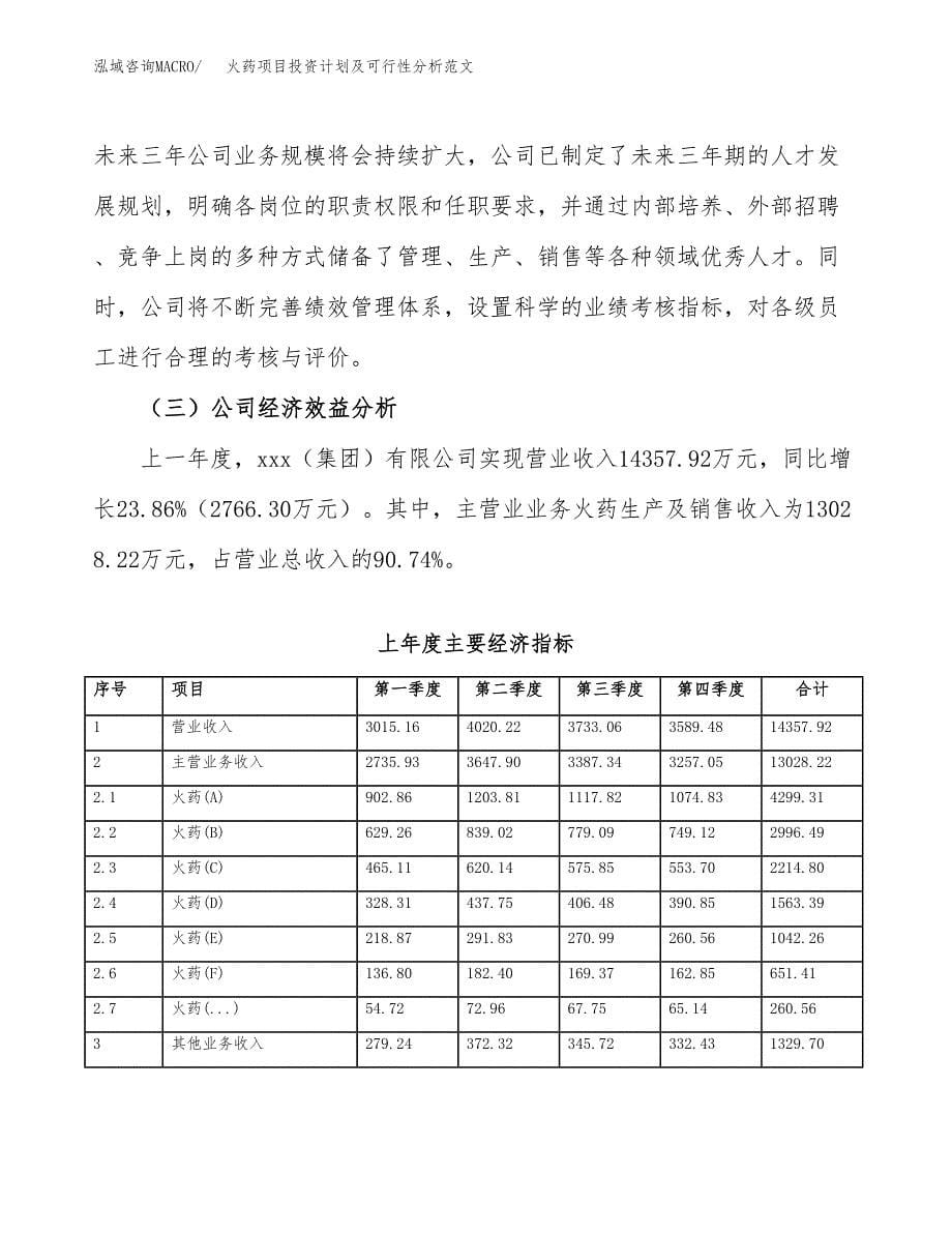 火药项目投资计划及可行性分析范文_第5页