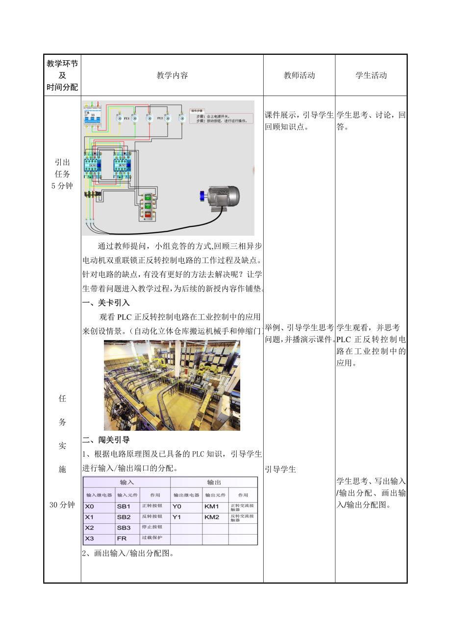 plc电动机正反转控制说课教学设计_第4页