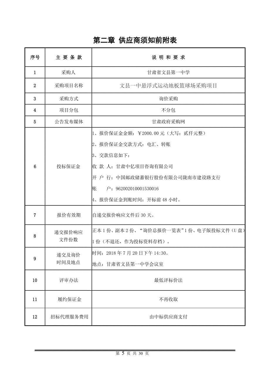 文一中悬浮式运动地板篮球场采购项目_第5页