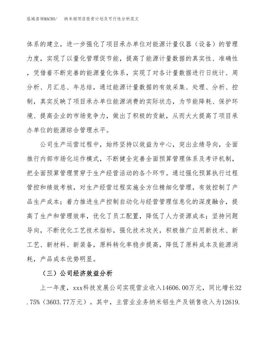 纳米铝项目投资计划及可行性分析范文_第5页