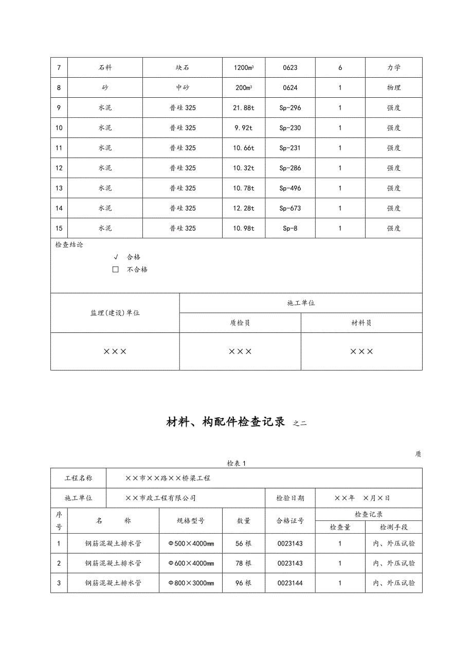 市政工程质检表及具体填写方法(全)_第5页