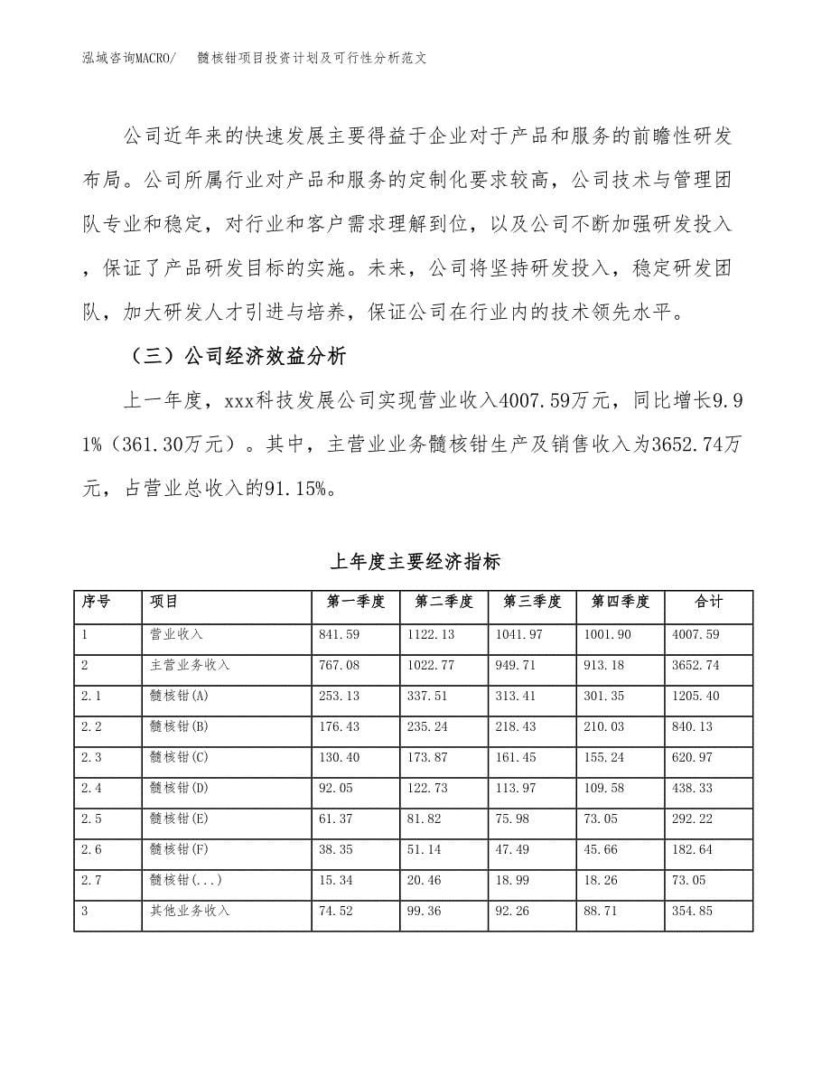 髓核钳项目投资计划及可行性分析范文_第5页