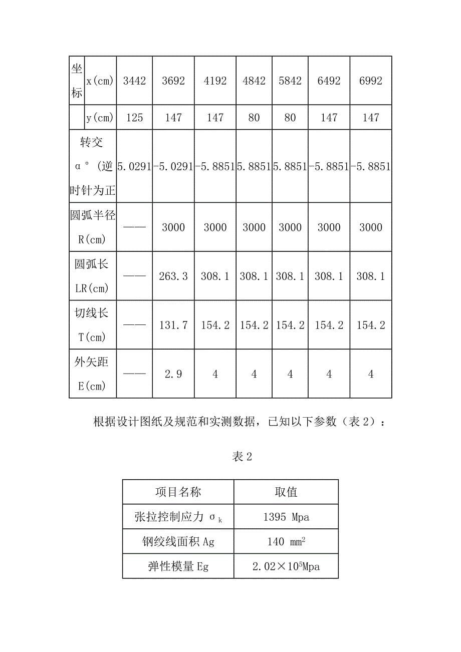 后张法钢绞线理论伸长值计算公式说明及计算示例资料_第5页