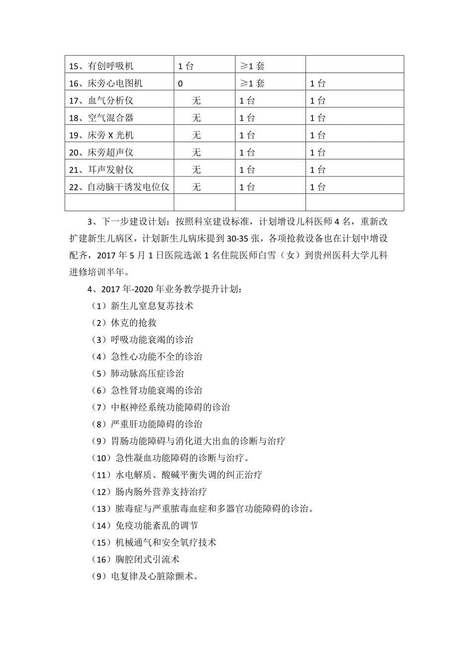 榕江县人民医院重点专科建设 (1)(1)_第5页