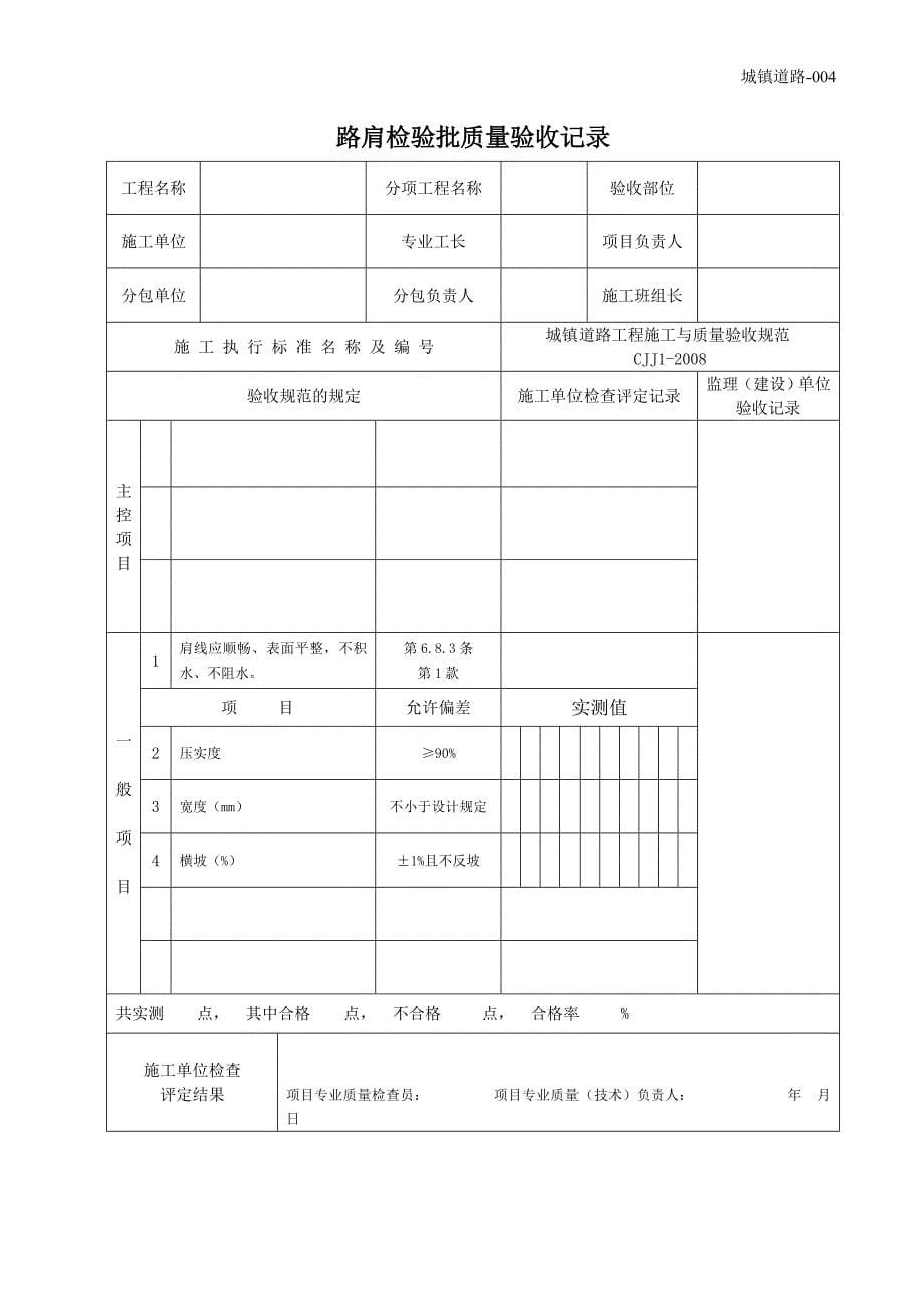 城镇道路工程最全表格2013_第5页