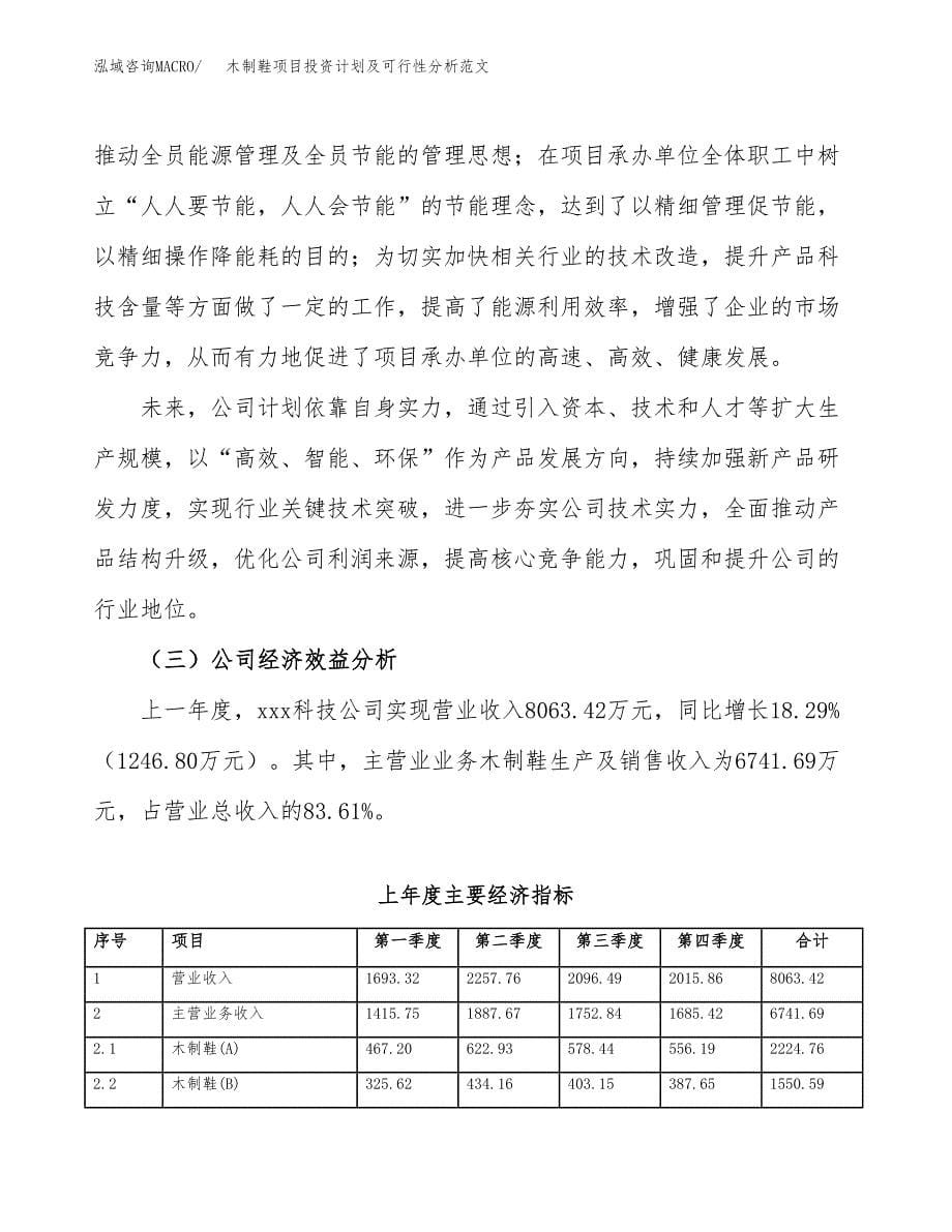 木制鞋项目投资计划及可行性分析范文_第5页