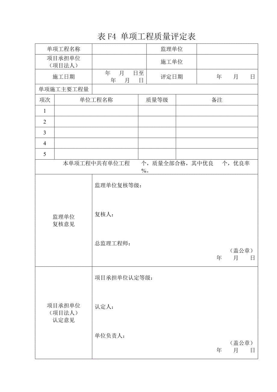 河南省土地整治工程项目施工质量评定表_第5页
