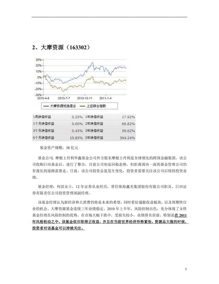 2011年4月份开 放式基金投资建议参考_第5页