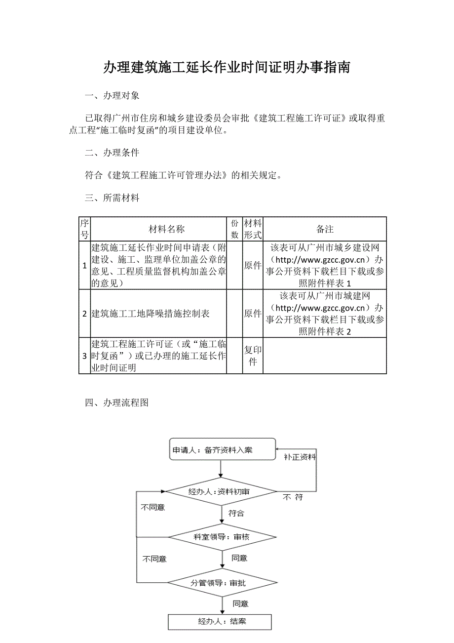 办理建筑施工延长作业时间证明办事指引_第1页