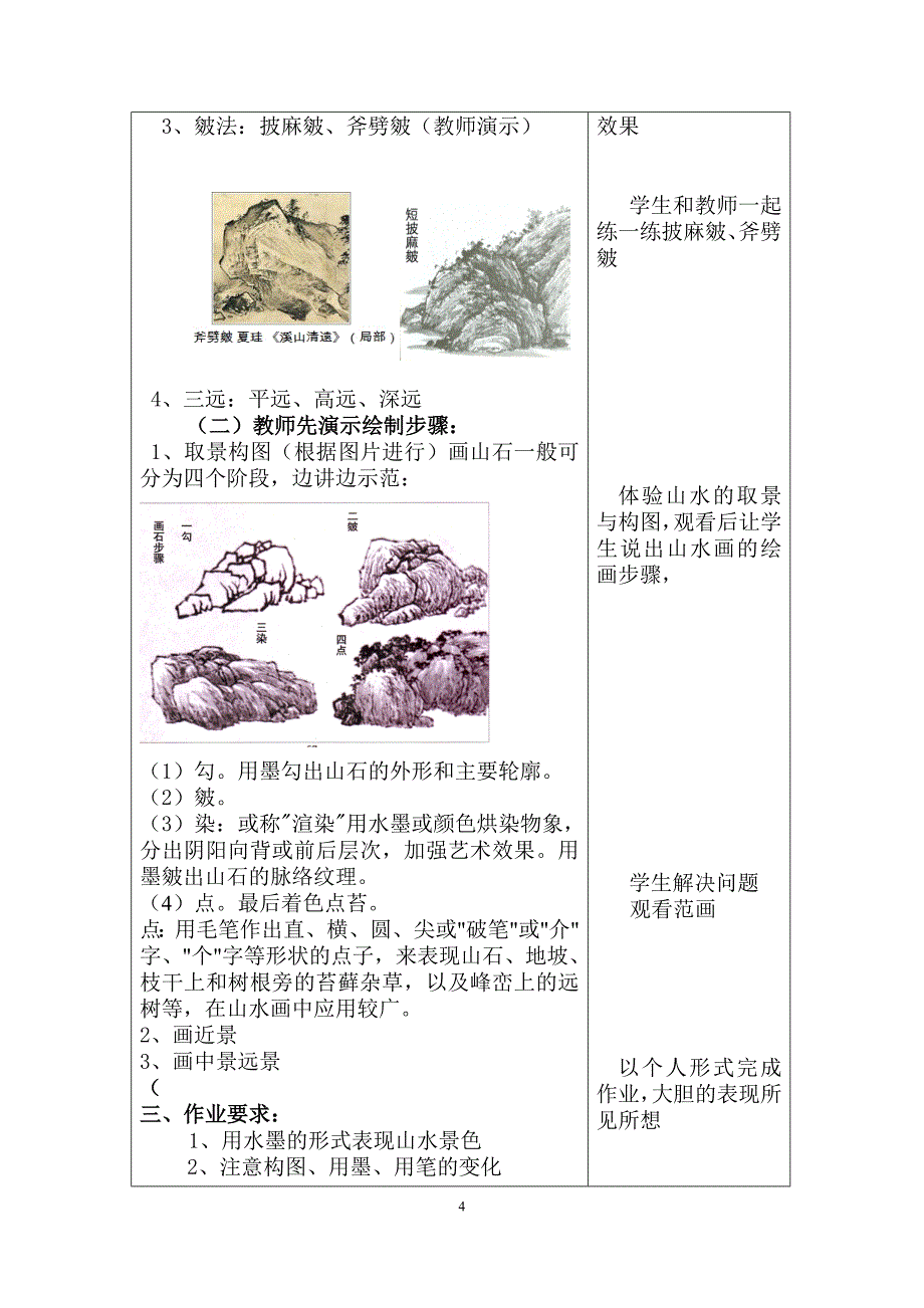 《学画山水画》美术教案_第4页