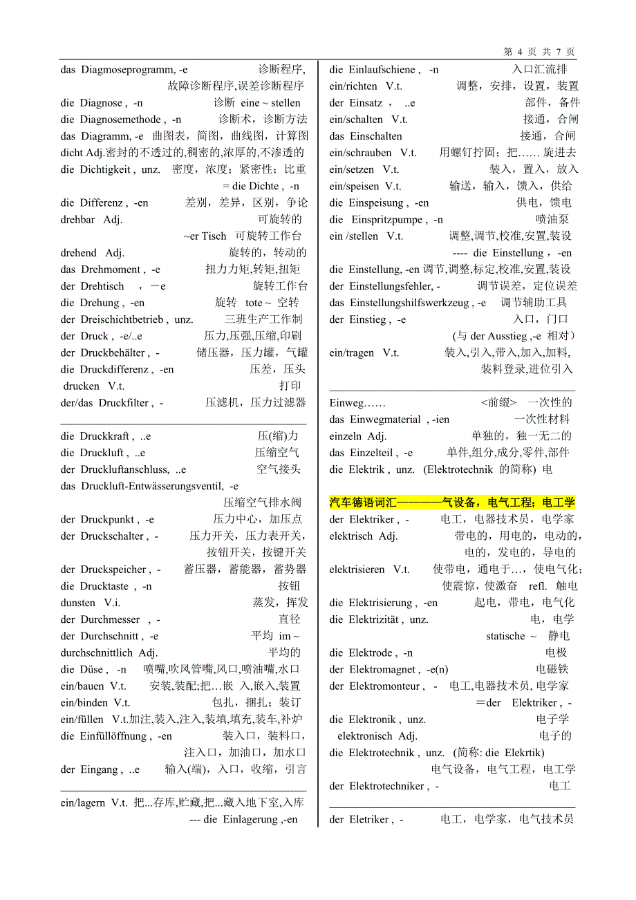 汽车德语词汇huibian解读_第4页