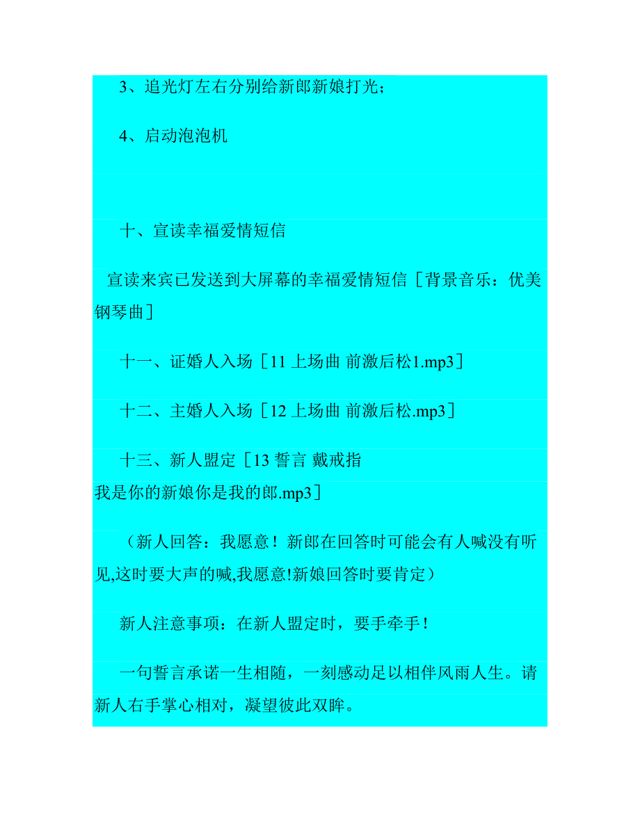 大型主题婚礼策划(文字部分)概要_第3页