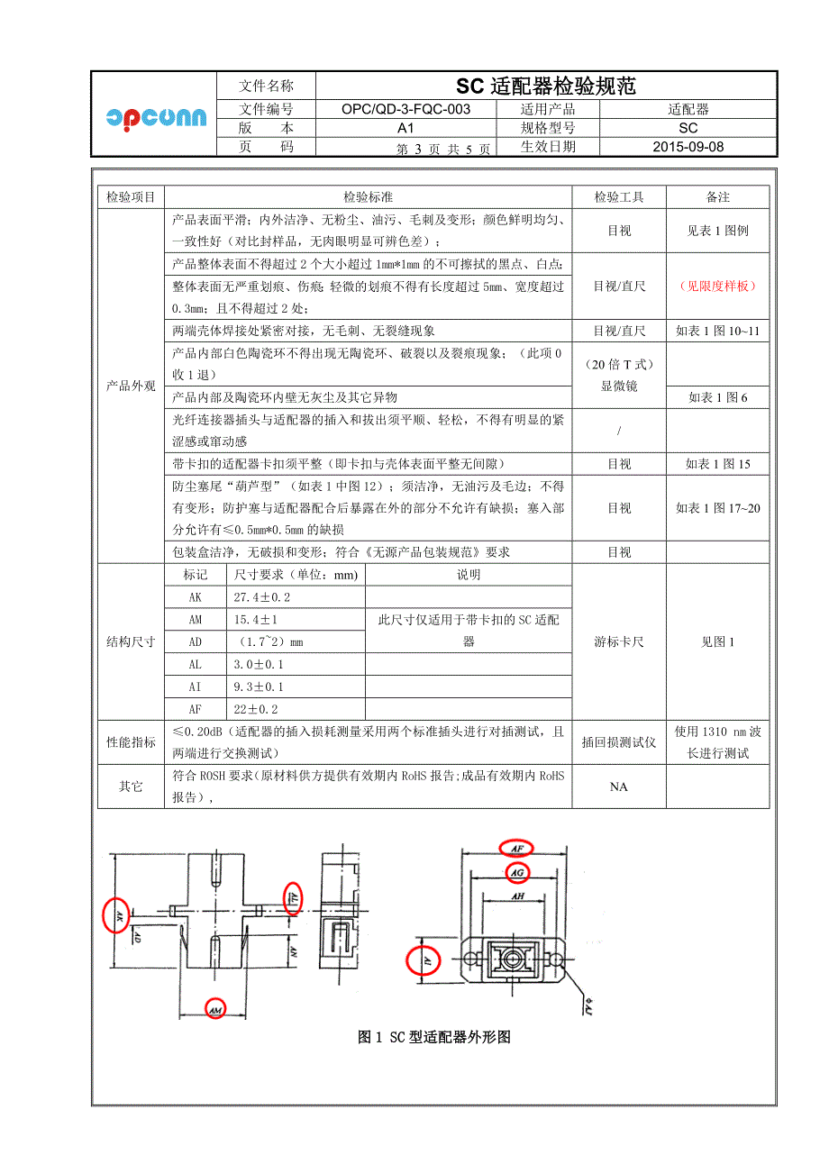 SC适配器检验规范.doc_第3页