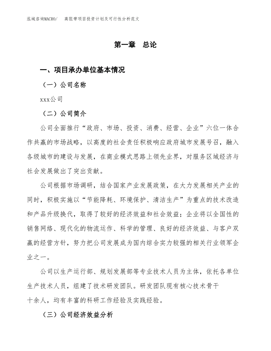 高阻带项目投资计划及可行性分析范文_第4页