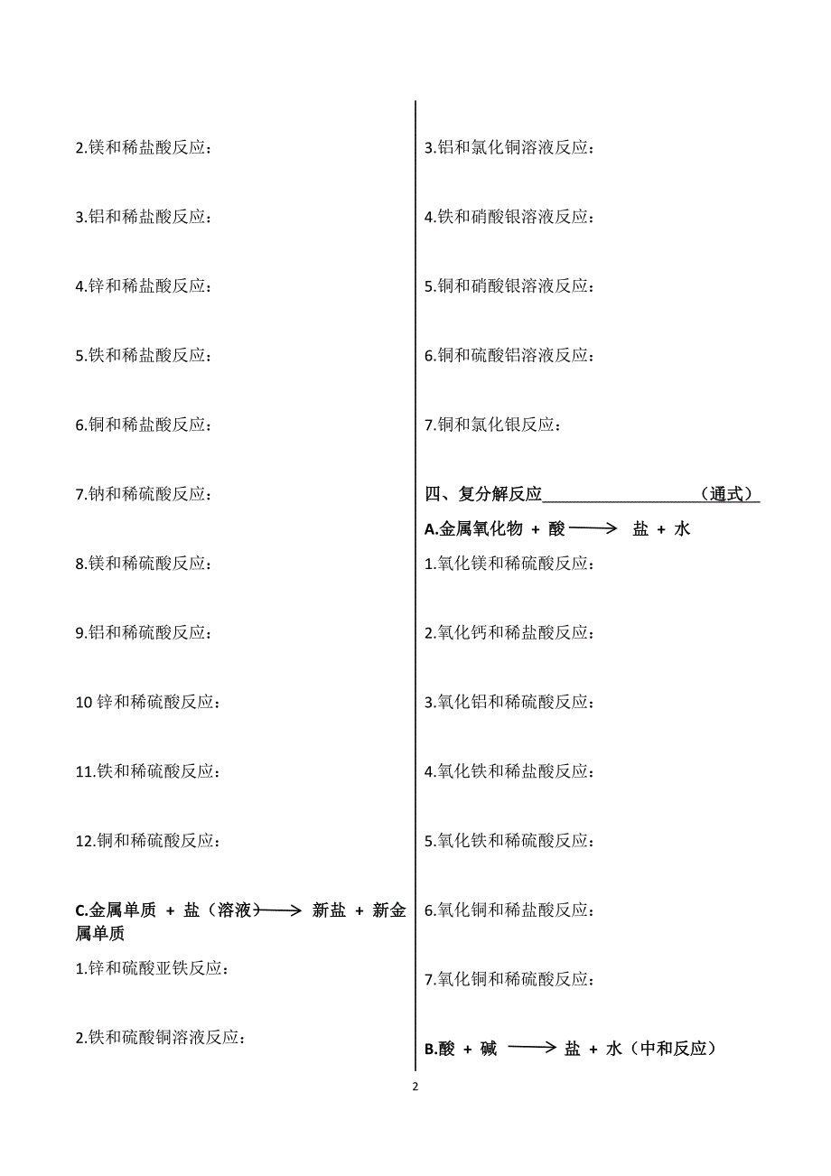 化学方程式集训2017_第2页