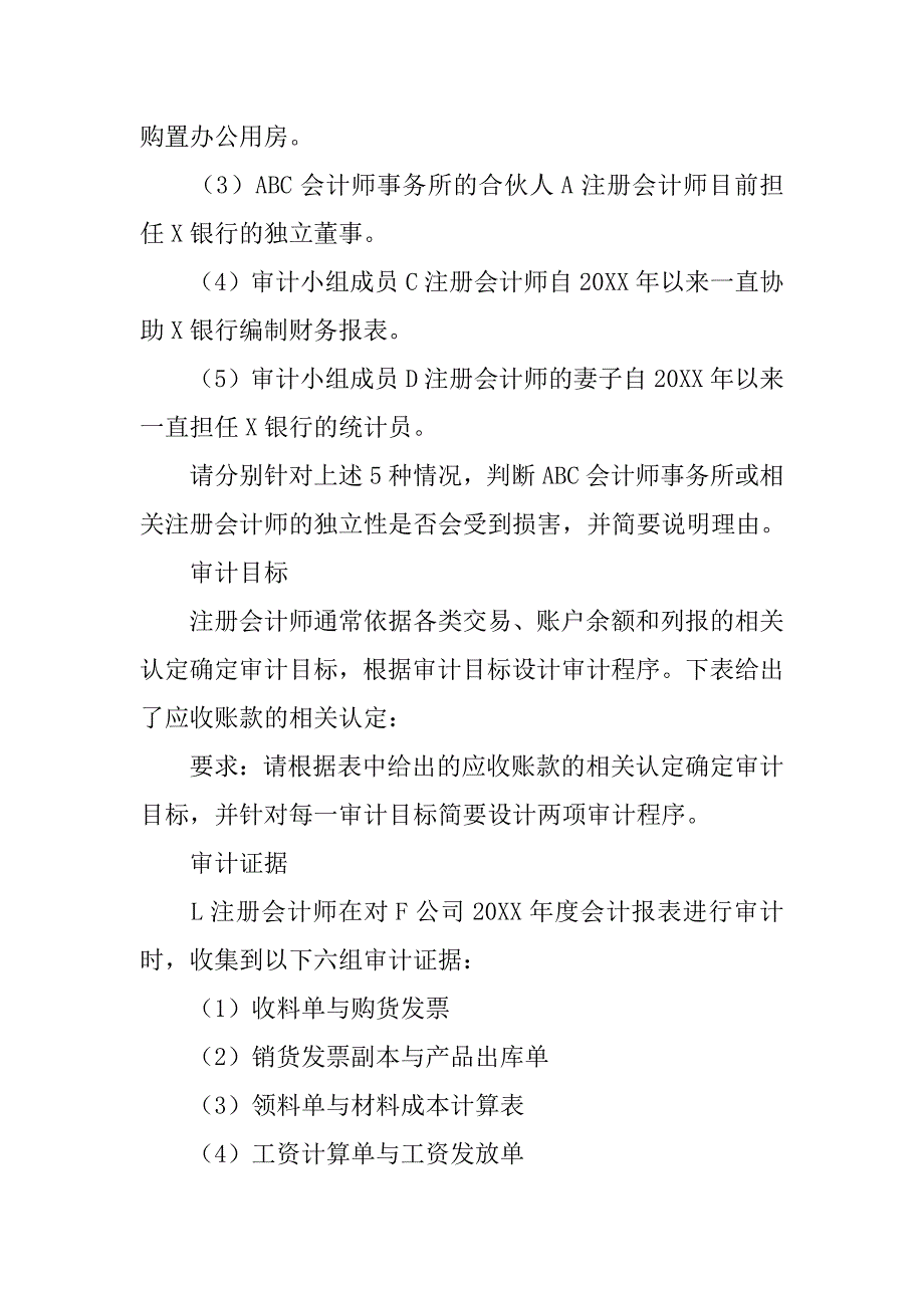 (1)注册会计师对企业的财务报表是否符合企业会计制度发表意见._第4页