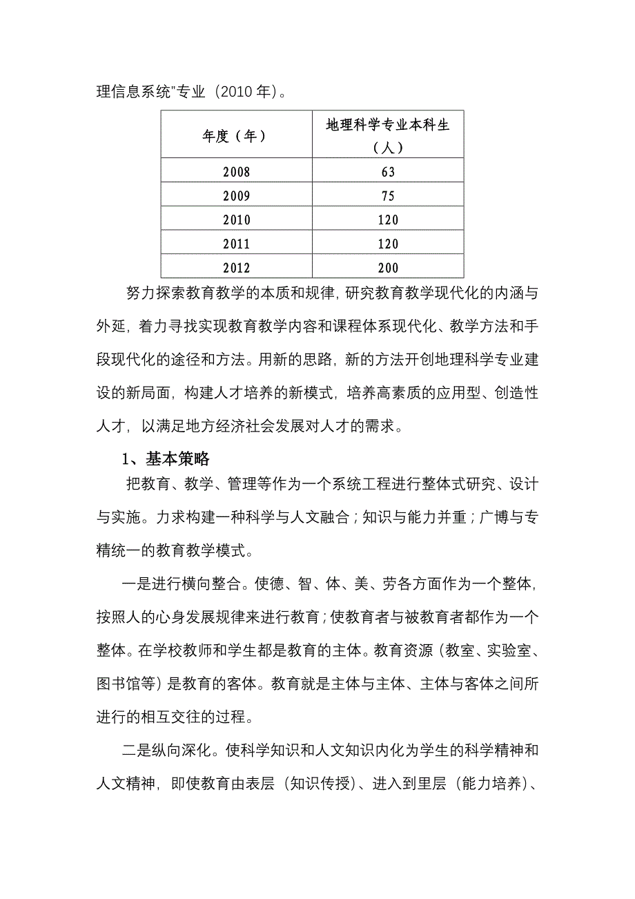 地理科学品牌专业建设实施方案_第4页