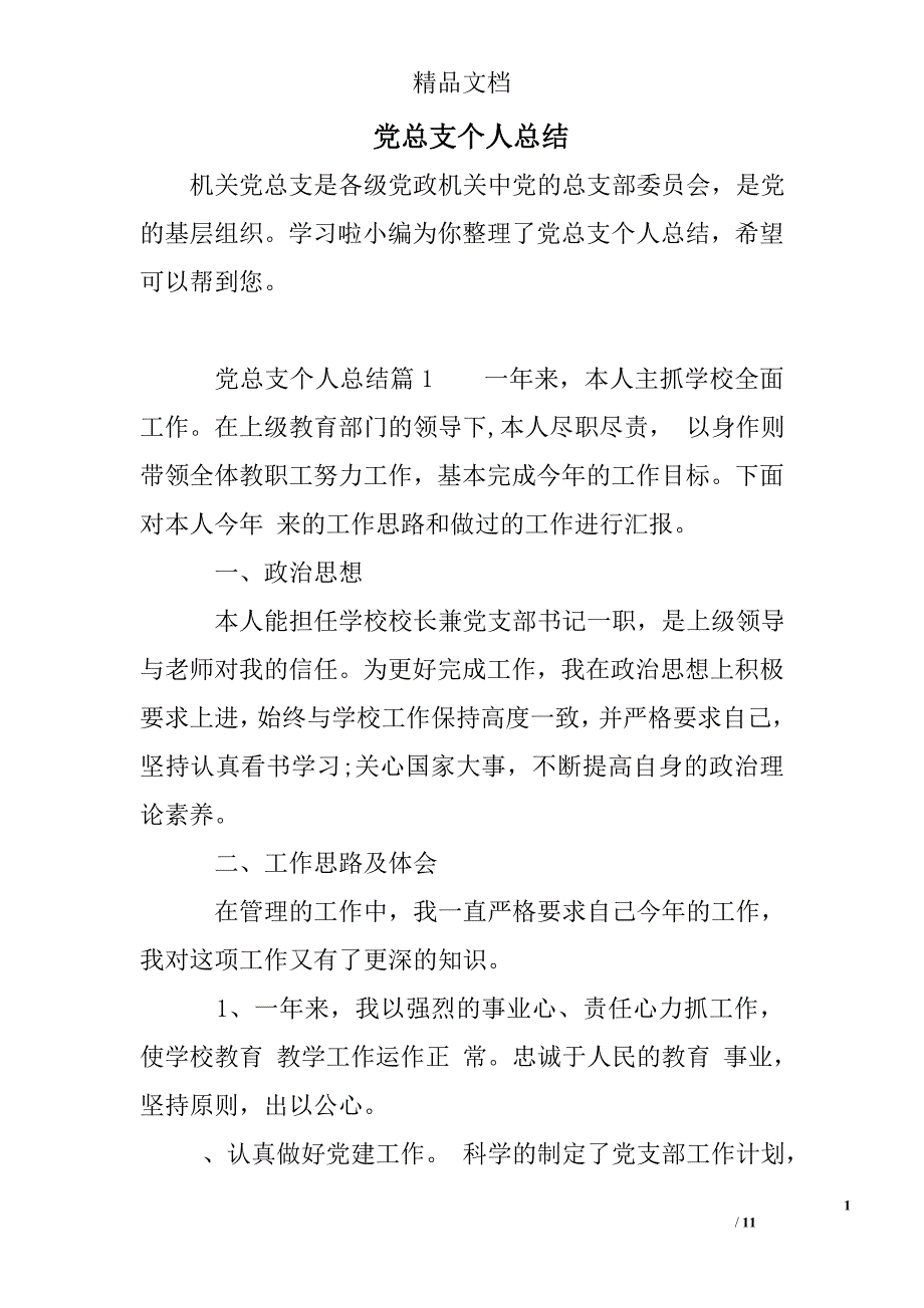 党总支个人总结_第1页