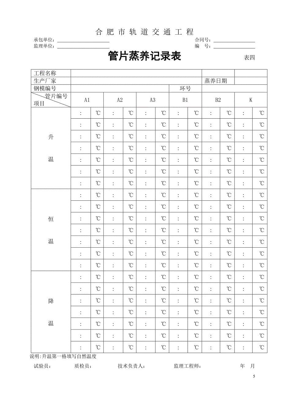 盾构隧道记录表格大全_第5页