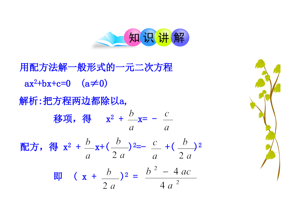 初中数学教学课件-21.2.2  公式法（人教版九年级上）_第4页
