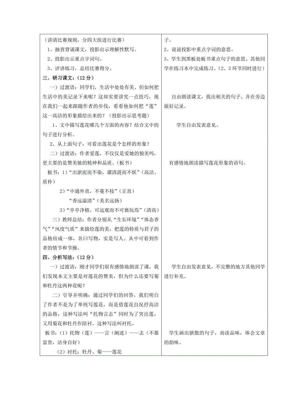 《爱莲说》复习课教学设计(1)_第2页