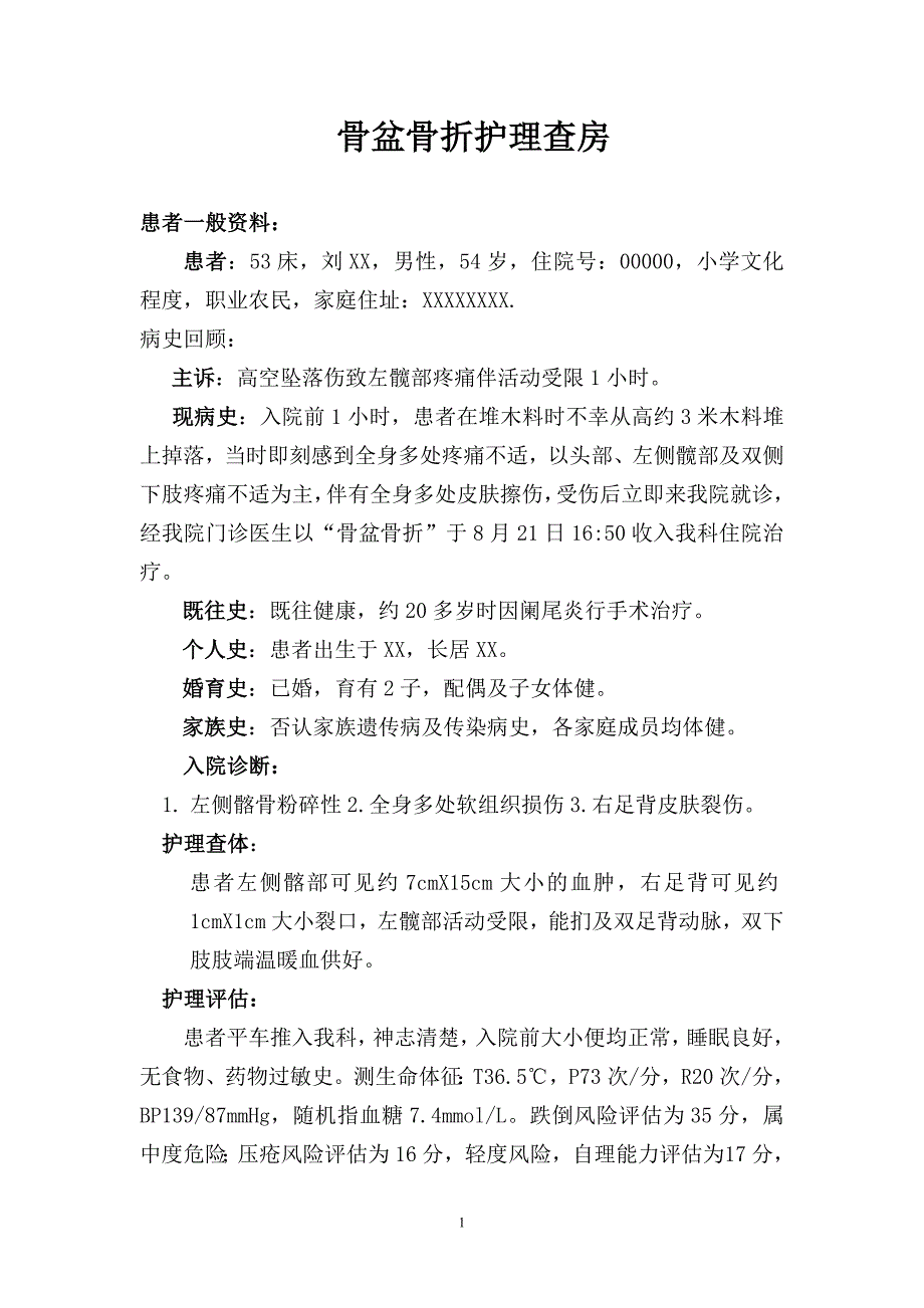 骨盆骨折护理查房.总结_第1页