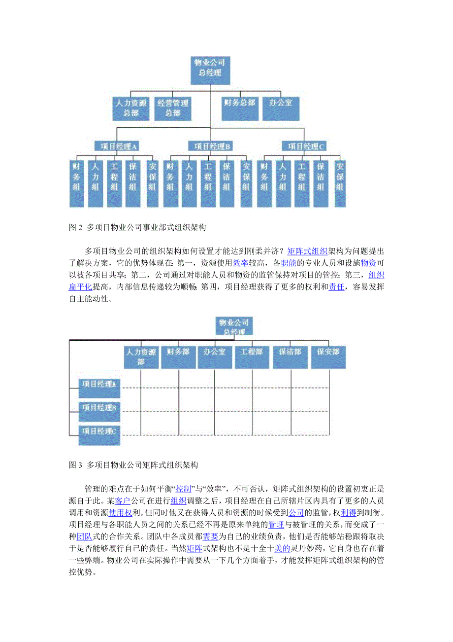 【最新】对于多项目运作的物业公司组织架构_第2页