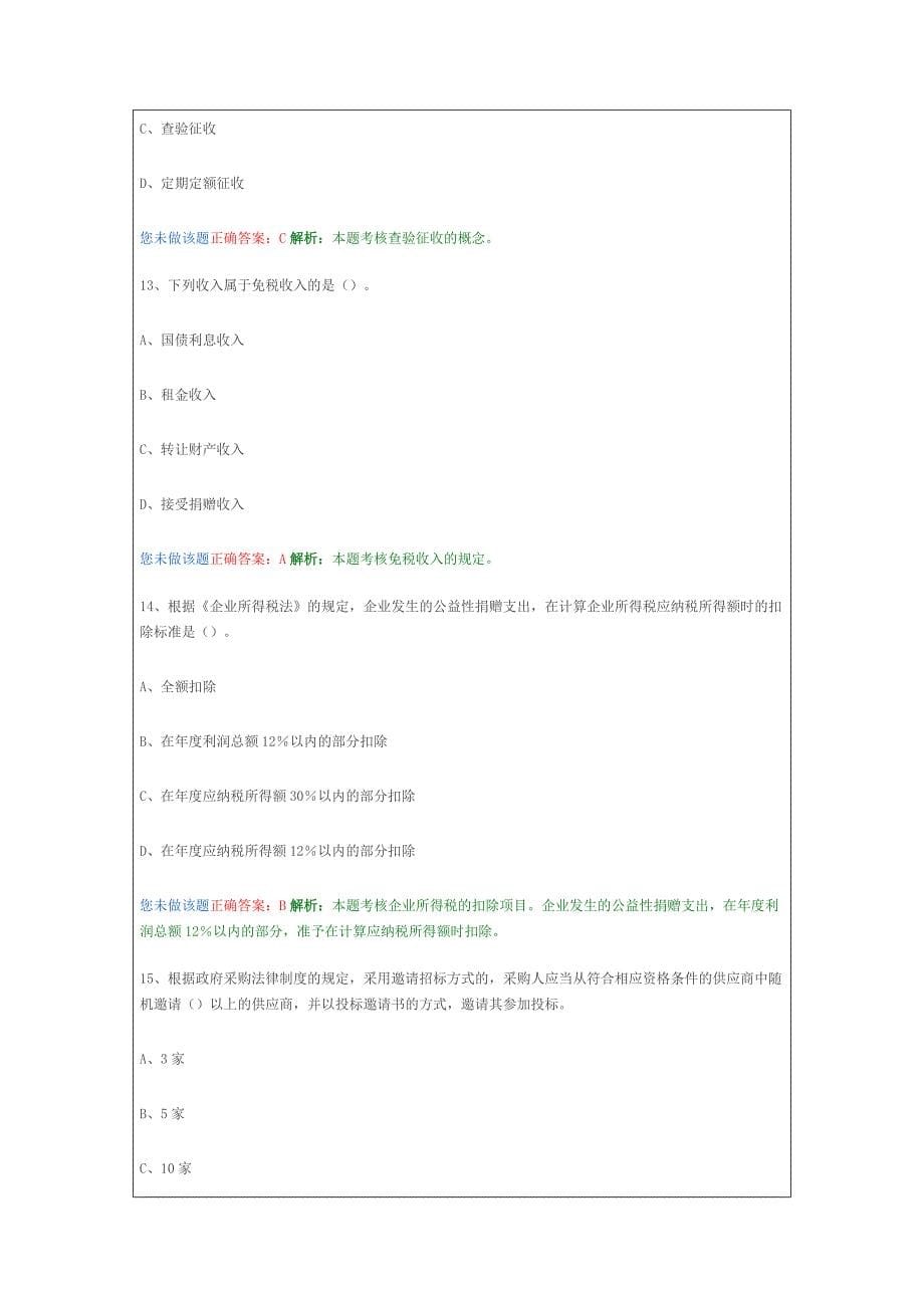 财经法规与会计职业道德(新大纲)题库及答案_第5页