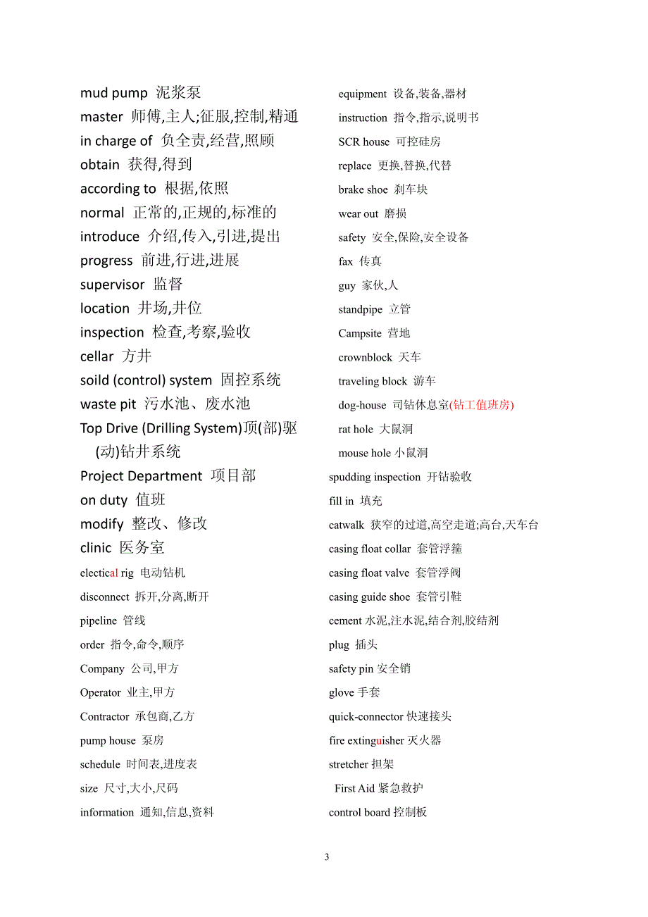 石油钻井专业英语词汇_第3页