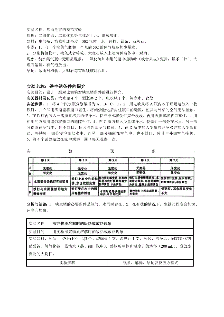 九年级化学分组实验报告单_第4页