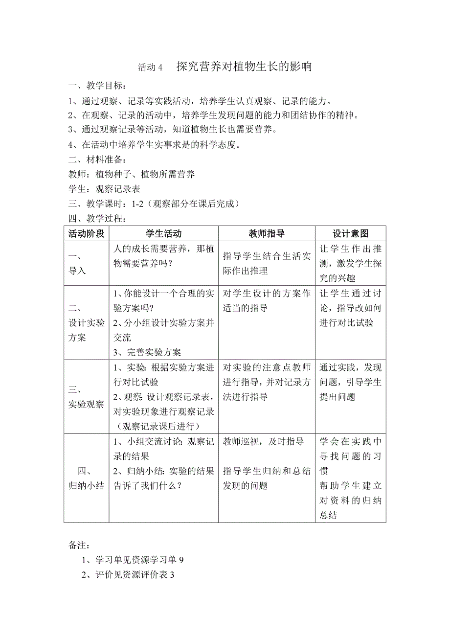 专题二活动设计-探究植物在不同条件下的成长_第4页