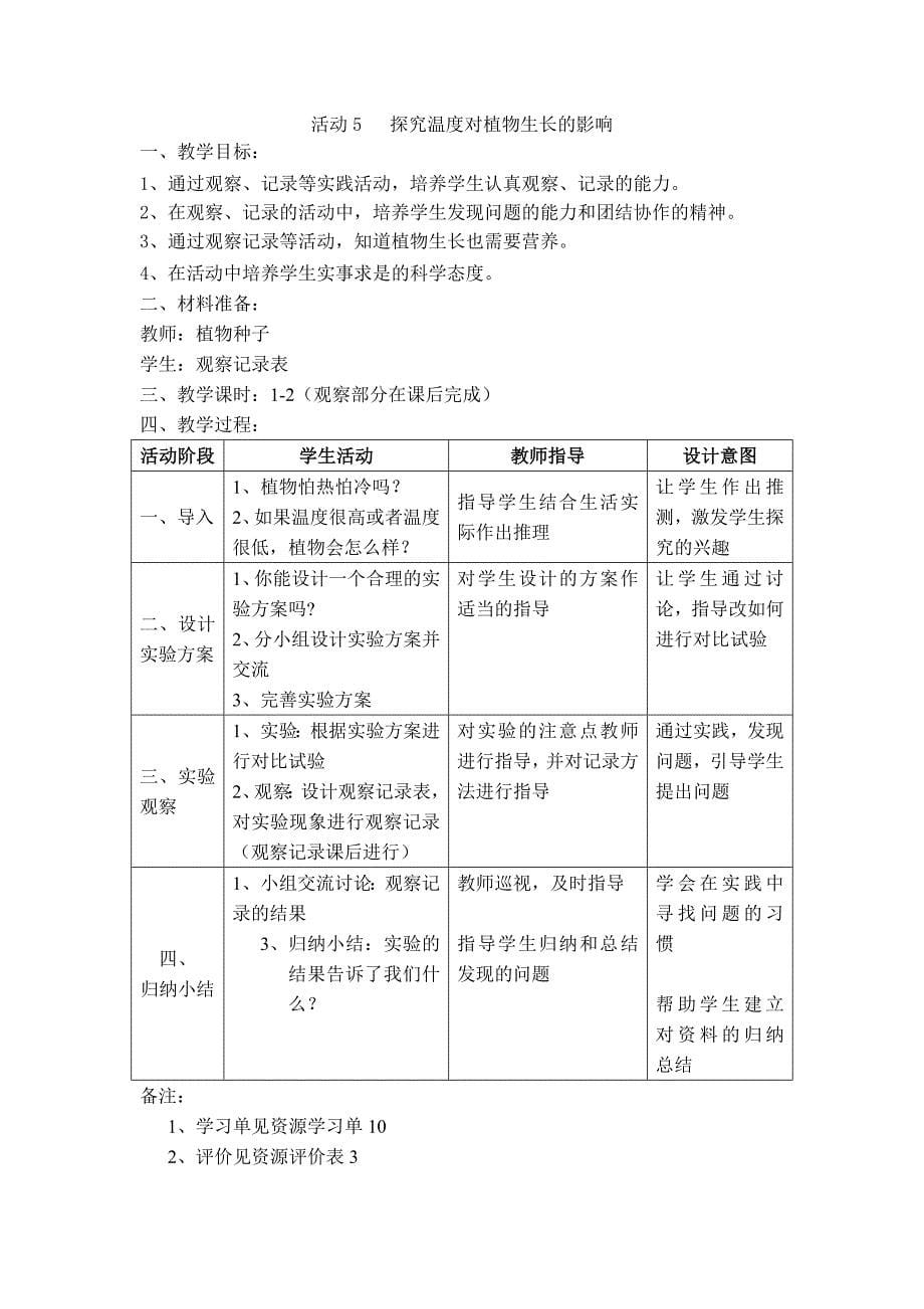 专题二活动设计-探究植物在不同条件下的成长_第5页