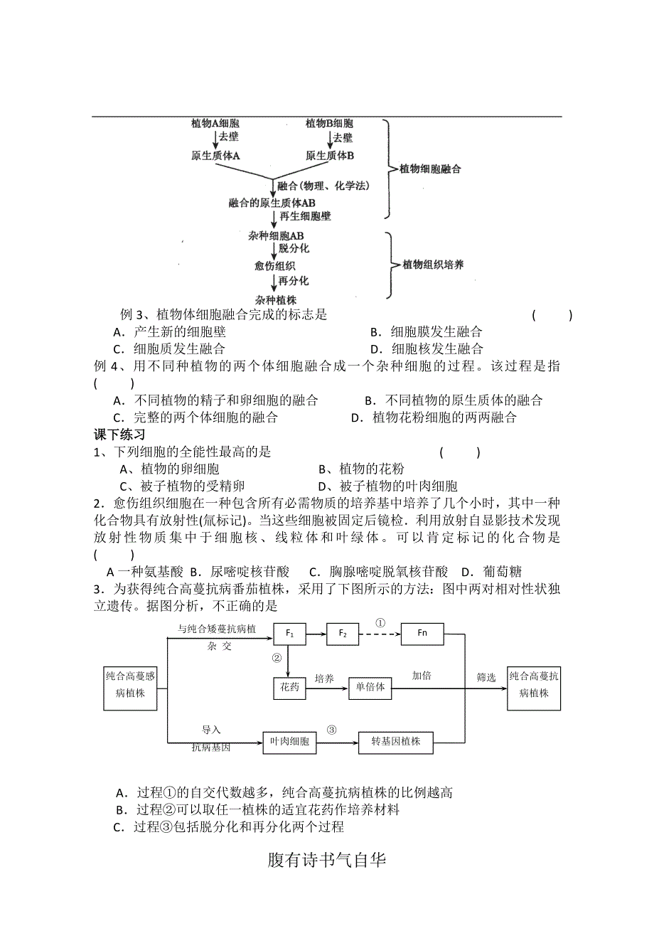 第1节--植物细胞工程-学案_第3页