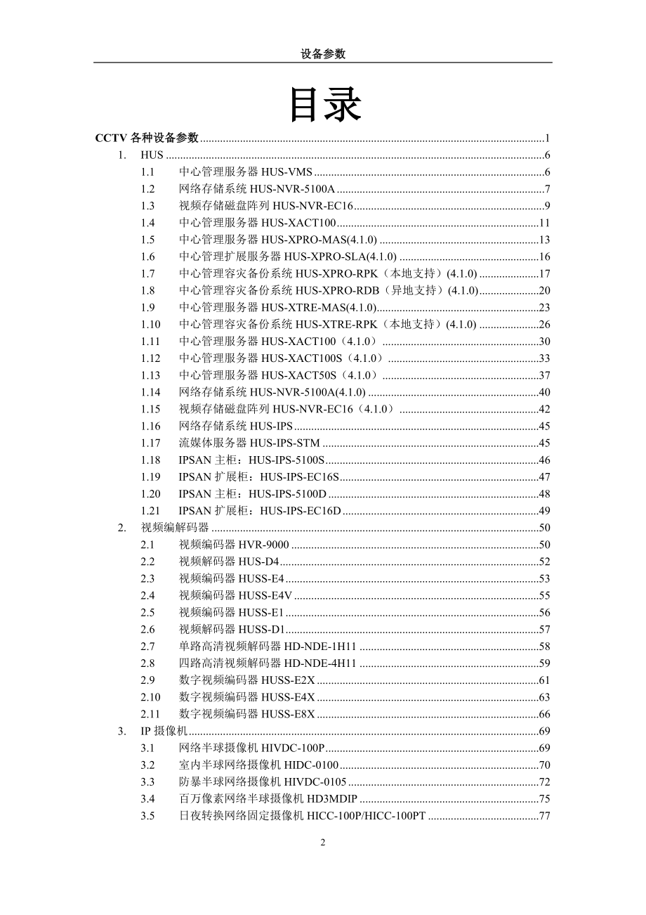 Honeywell-CCTV各种设备参数_第2页