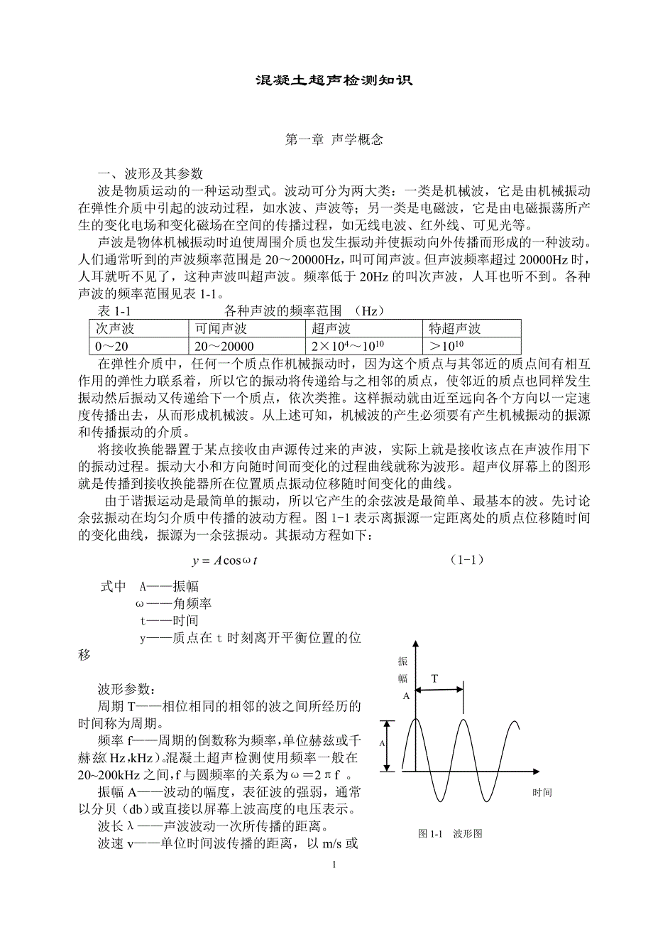 混凝土超声检测知识(完整)_第1页