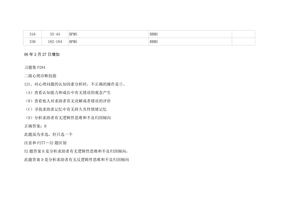 心理咨询师职业资格辅导习题集勘误表_第4页