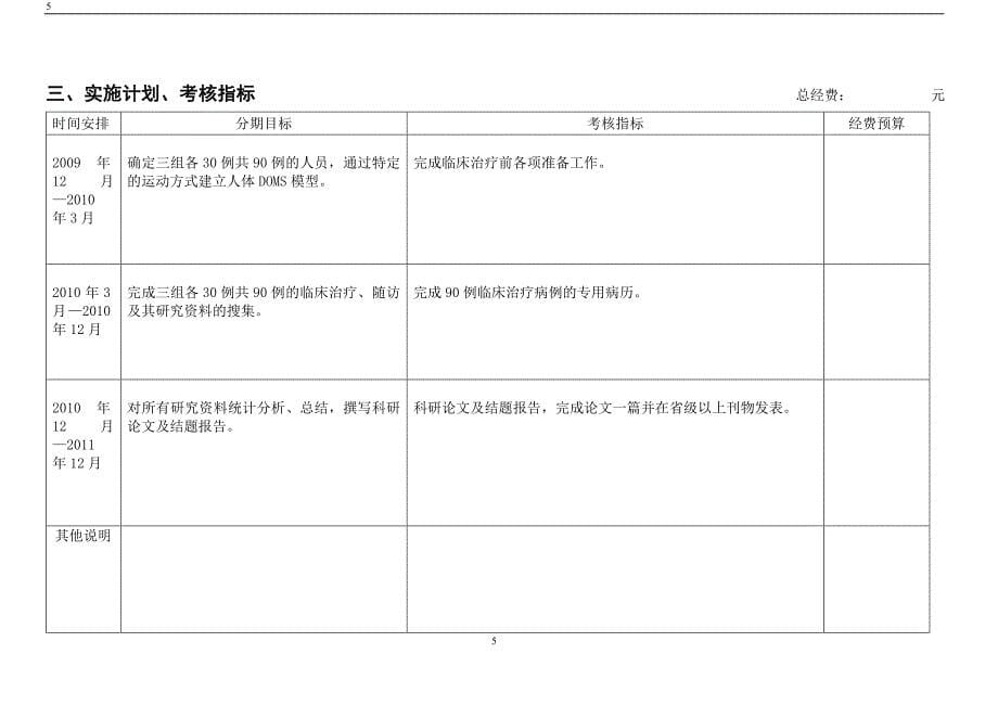 江西省卫生厅临床研究课题申请书(下册)_第5页
