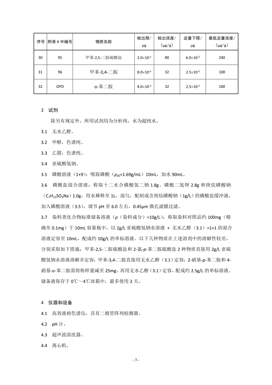 化妆品32种禁限用染料成分的检测方法和编制说明_第3页