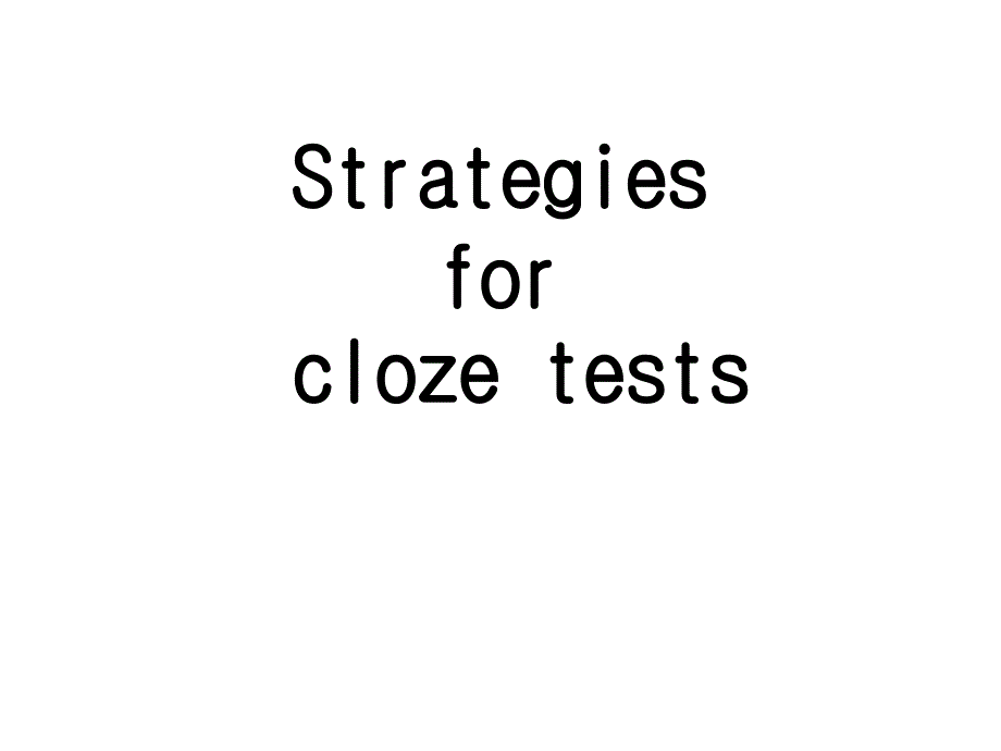 完形填空高考英语第二轮复习clozetests_第1页