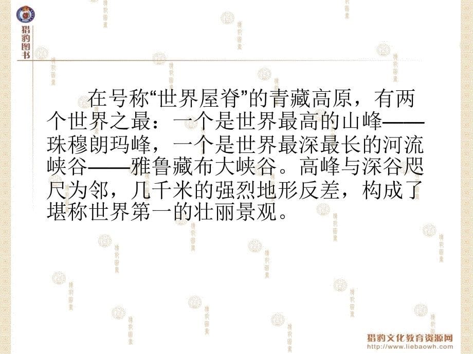 四年级语文上册人教版同步教学课件2雅鲁藏布大峡谷_第5页
